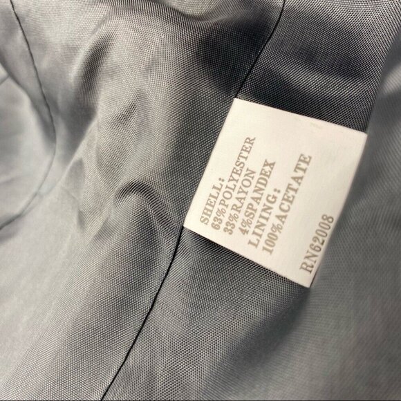 Insight New York Women's Gray Mandarin Collar Minimalist Career Blazer 10/C38 - Picture 8 of 8